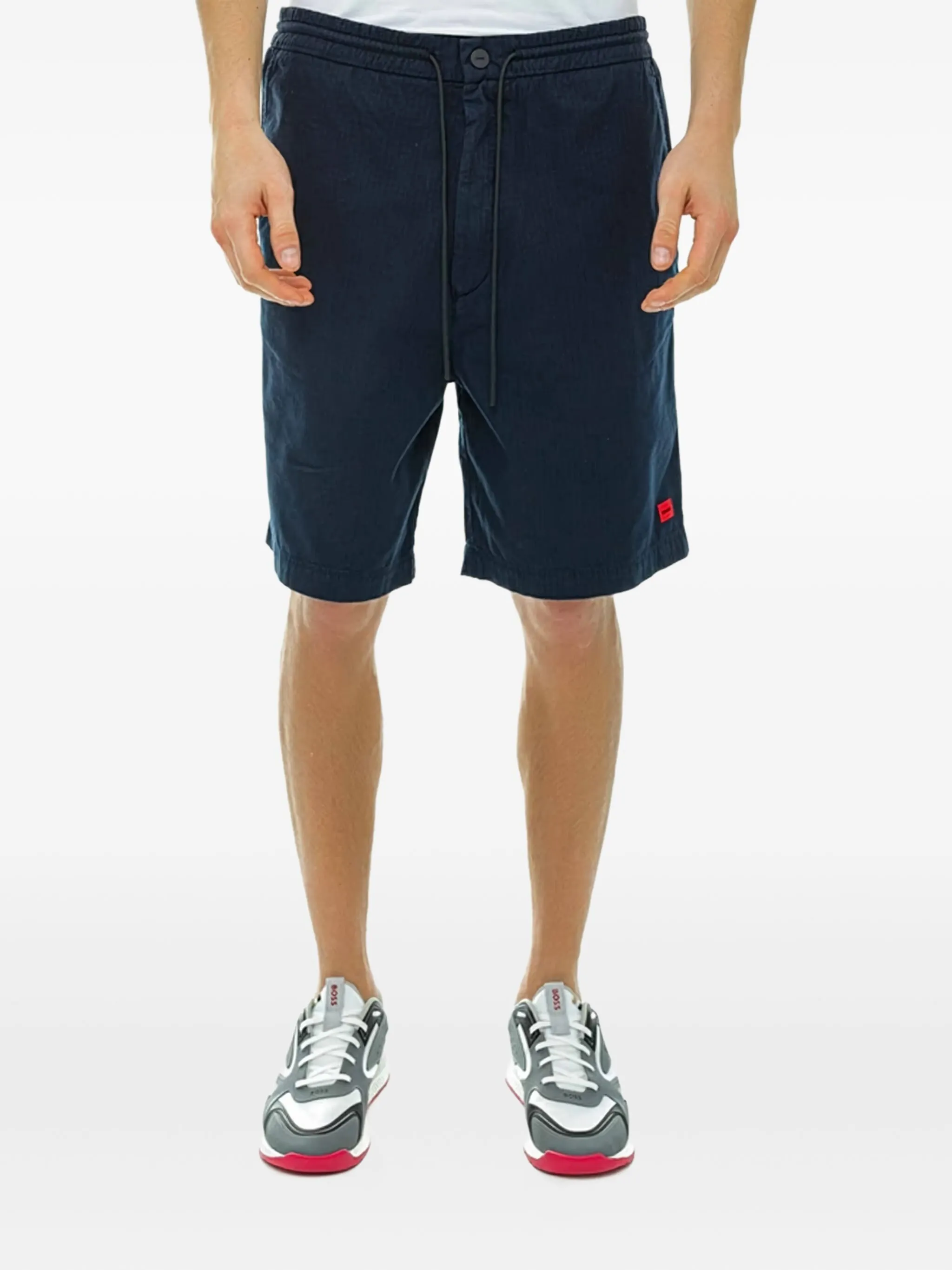 

Шорты-бермуды из рипстопа Hugo Boss Br, синий