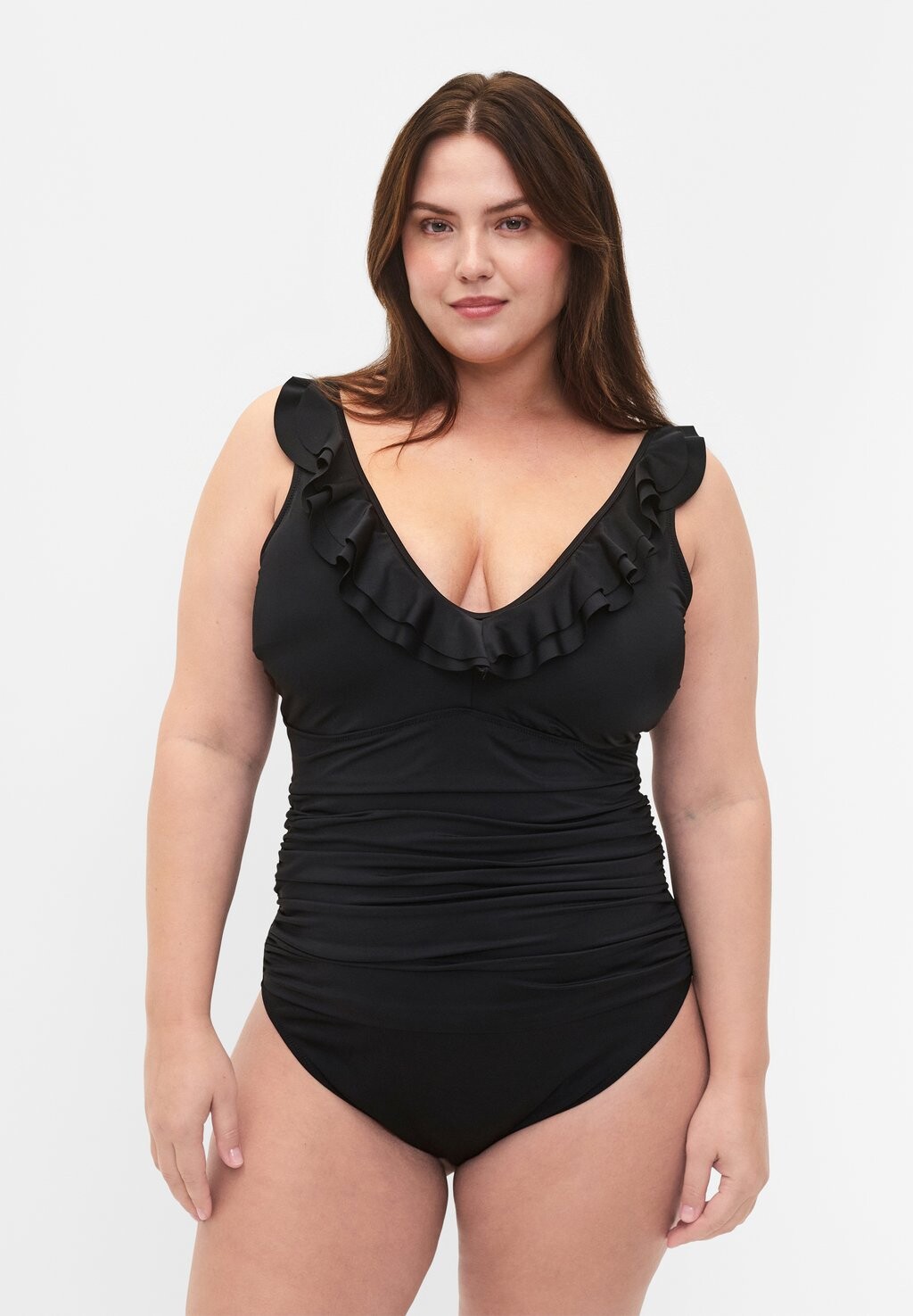 

Купальник With Ruffles And Removable Inserts Zizzi, черный