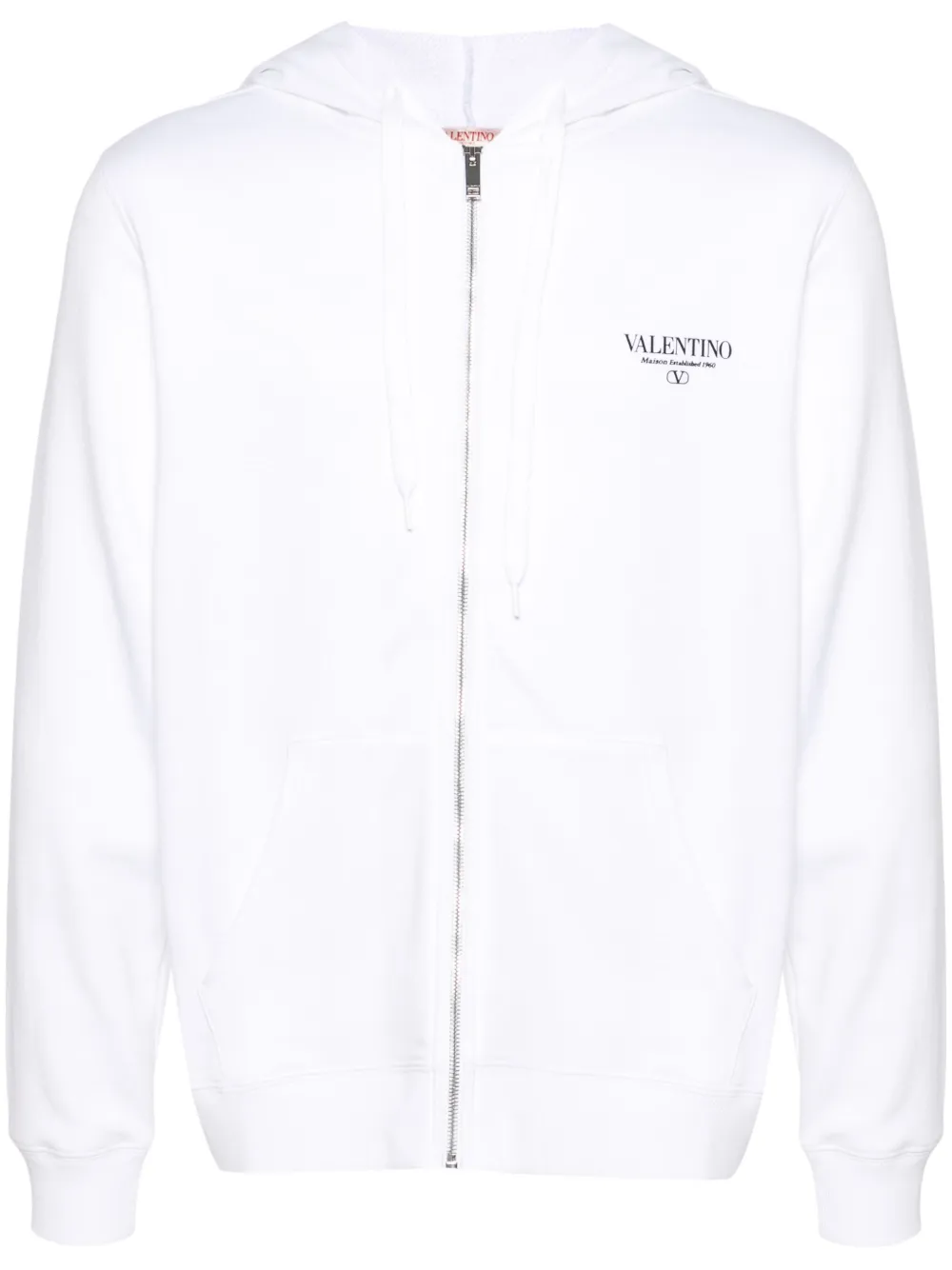 

Худи на молнии с логотипом VALENTINO GARAVANI, белый