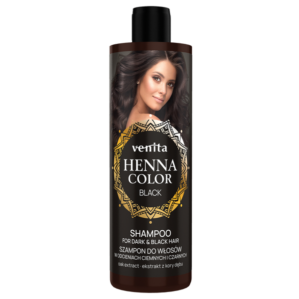 

Шампунь для мытья волос темных и черных оттенков, 300 мл Venita Henna color