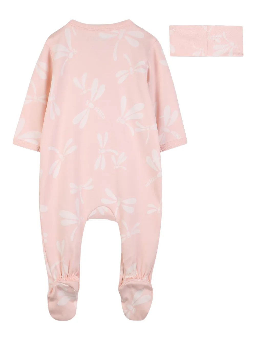 Комплект для новорожденного с принтом Kenzo Kids, розовый — фото 2