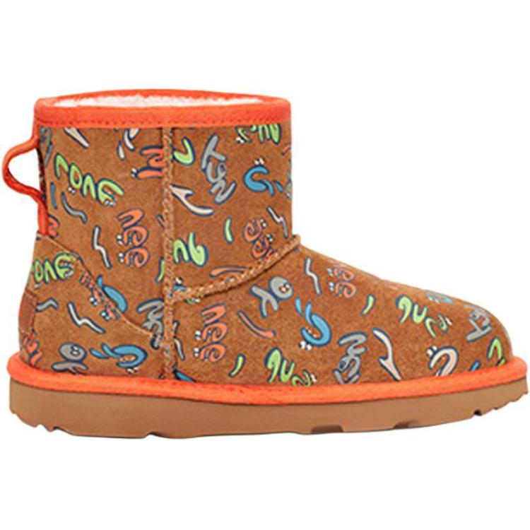 UGG Классические мини нескользящие износостойкие детские ботинки brown kids — фото 3