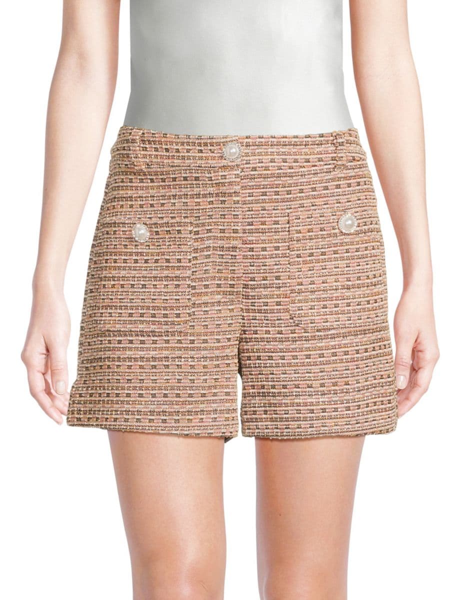 

Шорты из твида с пуговицами Lea & Viola, цвет Multi Tweed