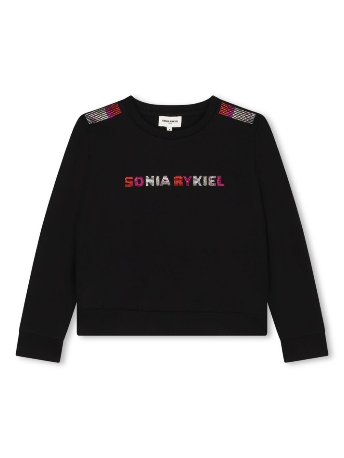 

SONIA RYKIEL ENFANT толстовка из джерси с логотипом и стразами, черный