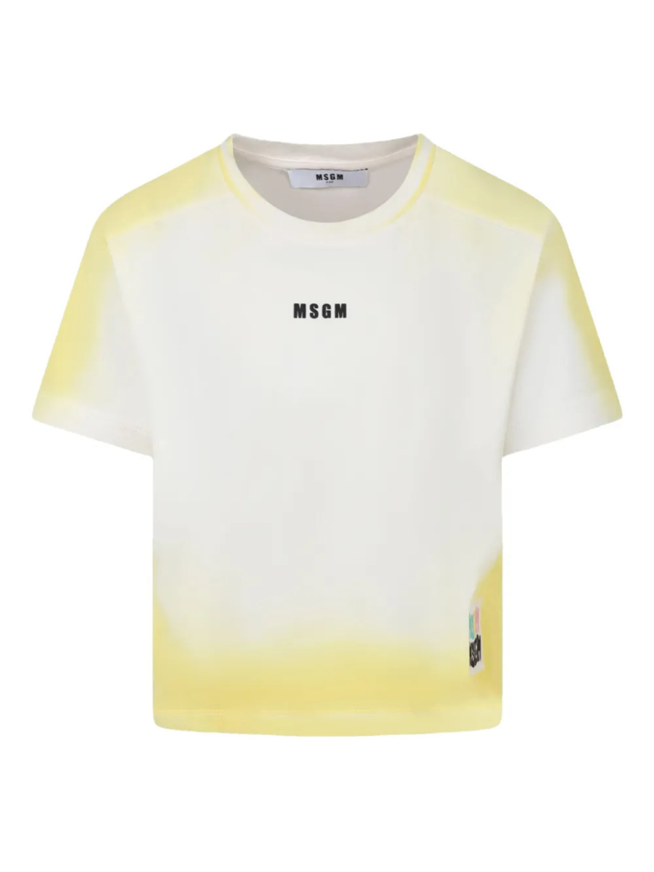

Футболка детская хлопковая MSGM MSGM Kids, желтый