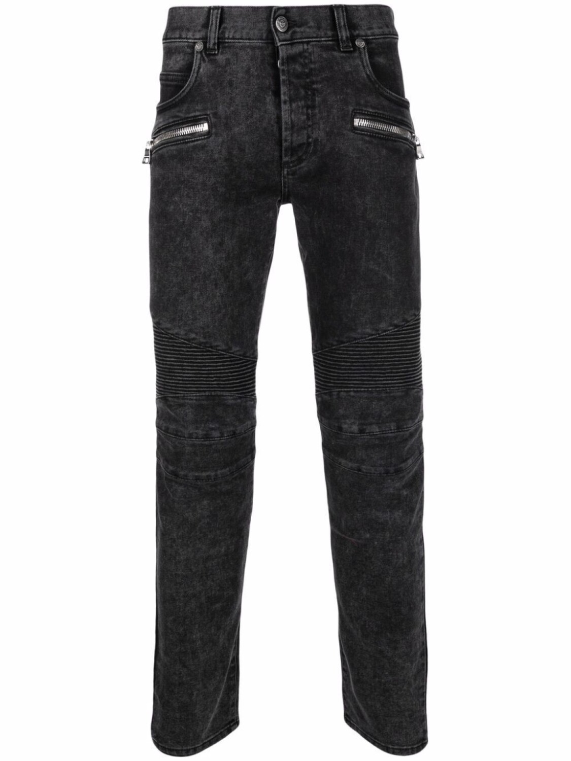 

Balmain узкие джинсы с эффектом потертости, черный