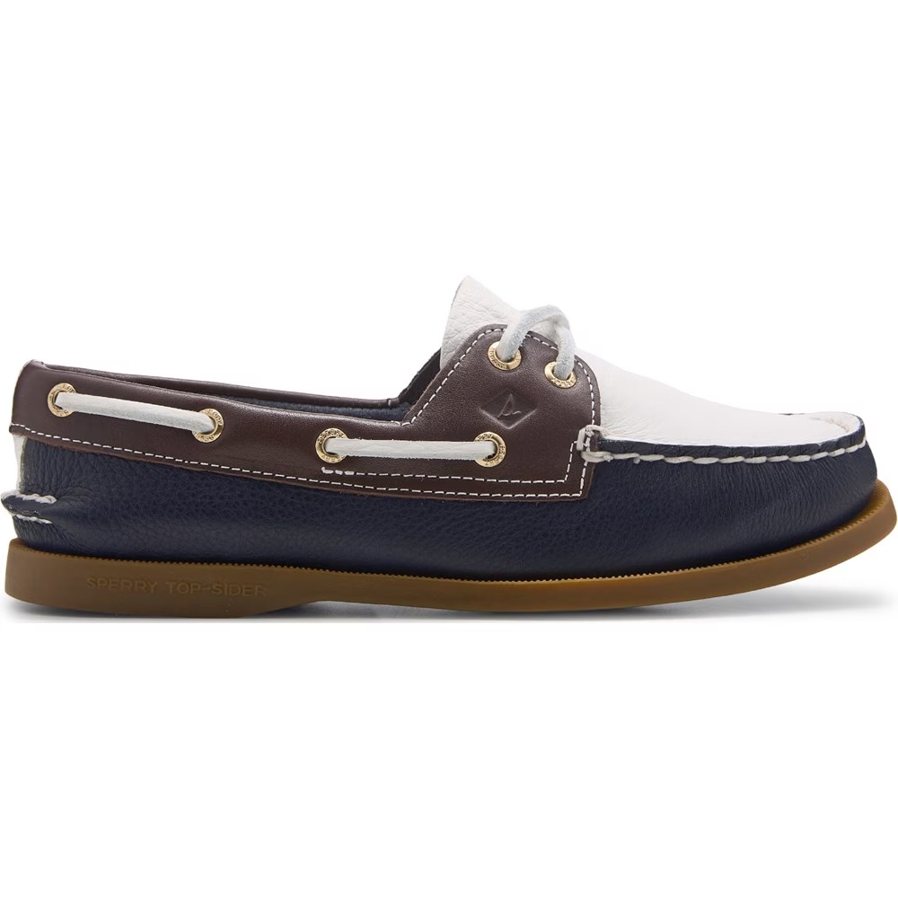 Подлинные оригинальные кожаные туфли-лодочки с двумя люверсами Sperry, мультиколор — фото 2