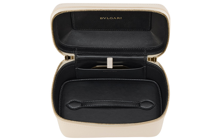 Сумка через плечо Serpenti Forever из коровьей кожи с жемчужным отделением для косметики, цвет ivory white BVLGARI, Set (Bag+Dust Bag) — фото 4