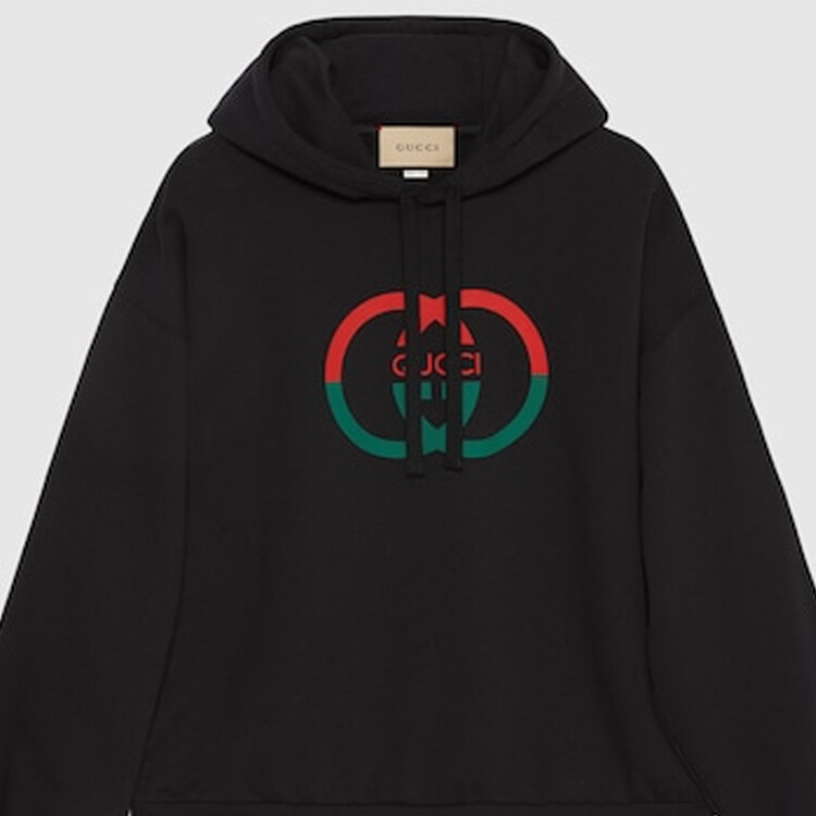 Толстовка мужская Gucci Interlocking G-print, черный — фото 3