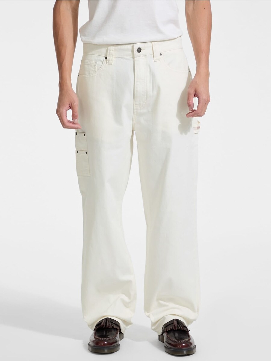 

Брюки свободного кроя GUESS, кремовый