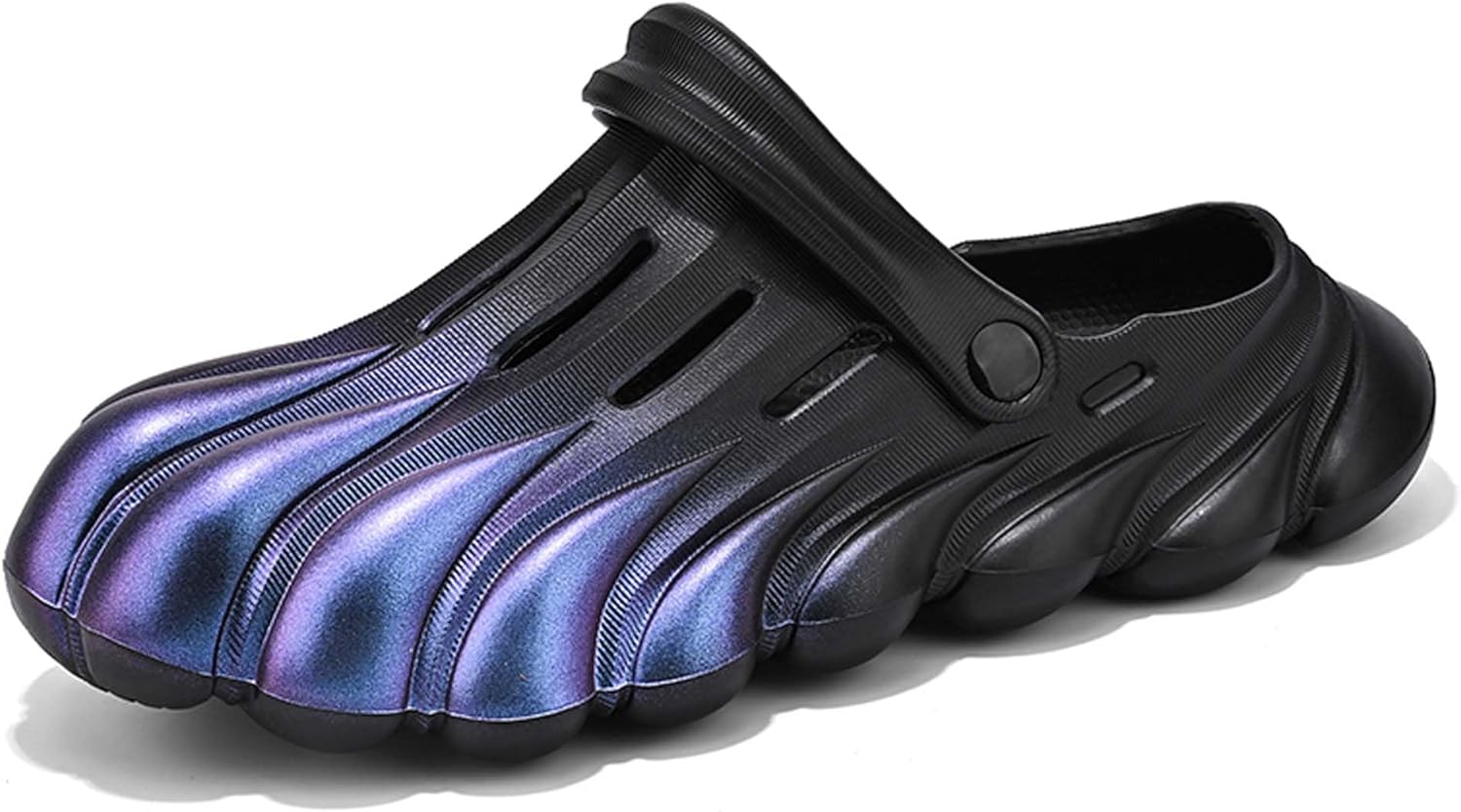 

Мужские садовые сабо, летние босоножки для душа, градиентного цвета, модные садовые сабо, противоскользящие и износостойкие, для использования внутри и снаружи Vtiao, черный/синий