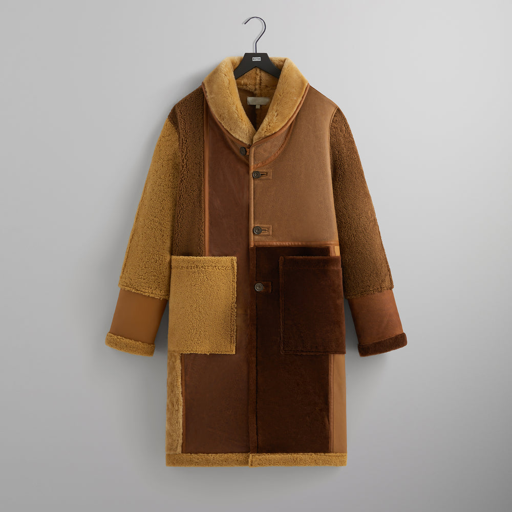 

Пальто Kith Shearling Patchwork Becker Coat, цвет Mesa, Коричневый, Пальто Kith Shearling Patchwork Becker Coat, цвет Mesa