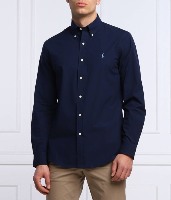 

Рубашка Polo Ralph Lauren Custom Fit на пуговицах, синий