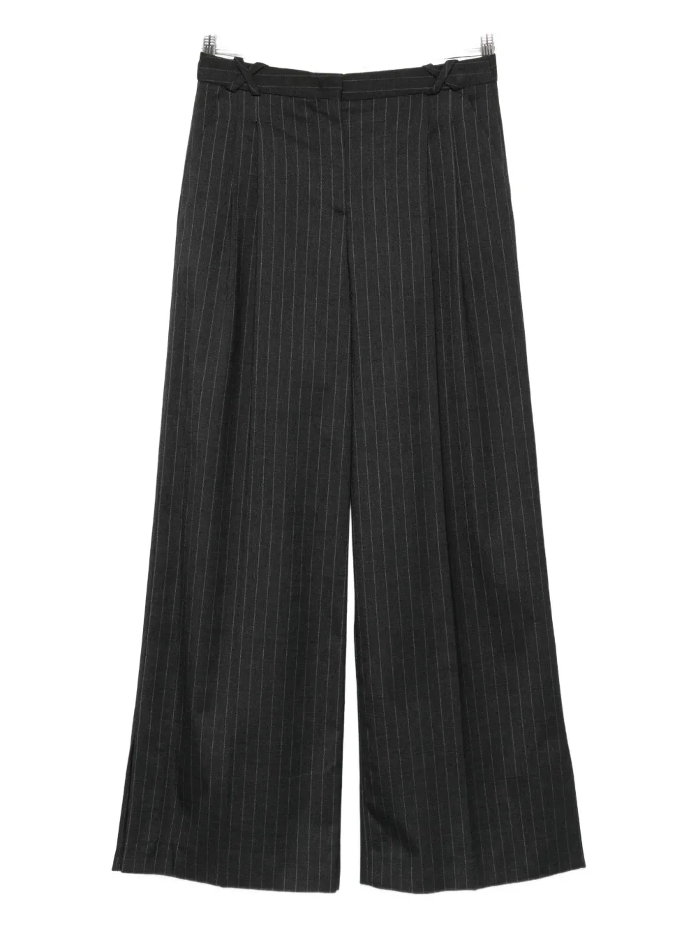 

Брюки в тонкую полоску с деталями в виде складок The Garment, черный