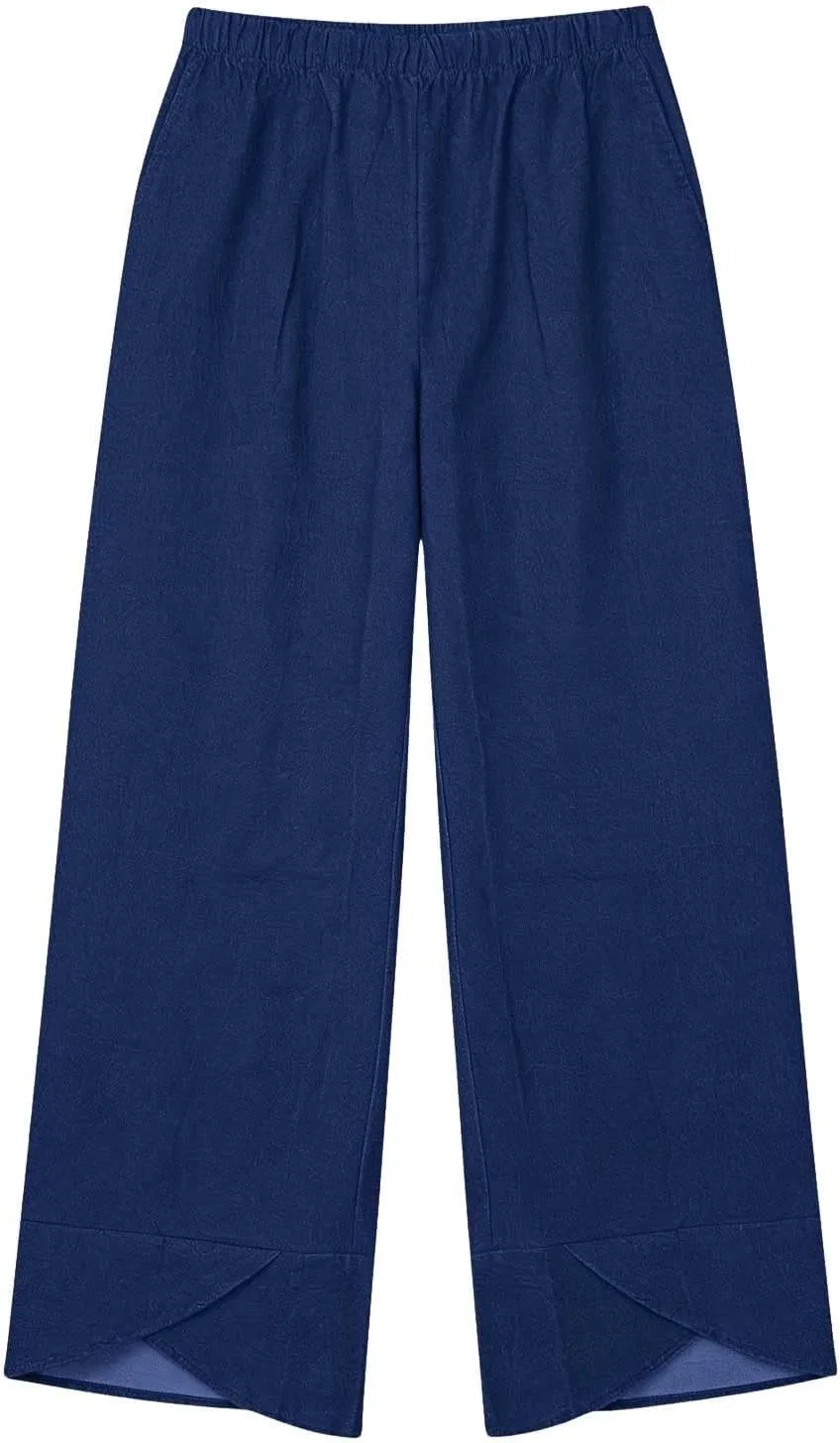 Джинсы женские капри, свободные, темно-синий — фото 4