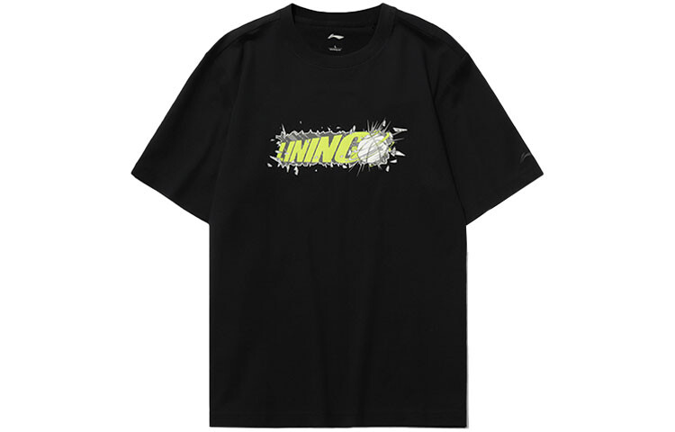 

Спортивная модная коллекция футболок для мужчин, черная Lining, черный