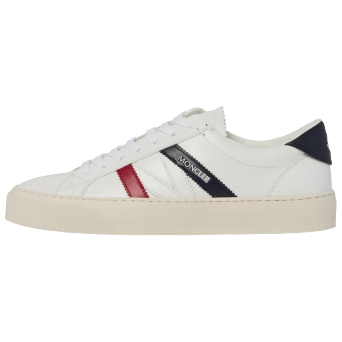 

Moncler Мужские белые скейтерские кеды Monaco Low Top