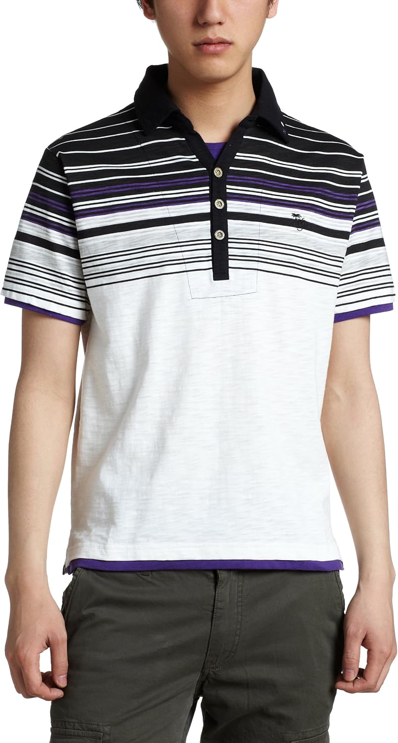 

Полосатая рубашка-поло в тон ткани Pincponc, черный