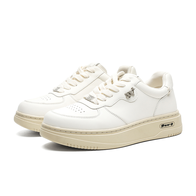 

WEISHIBANGWEI Белые унисекс скейтерские кеды на платформе для увеличения роста, цвет White