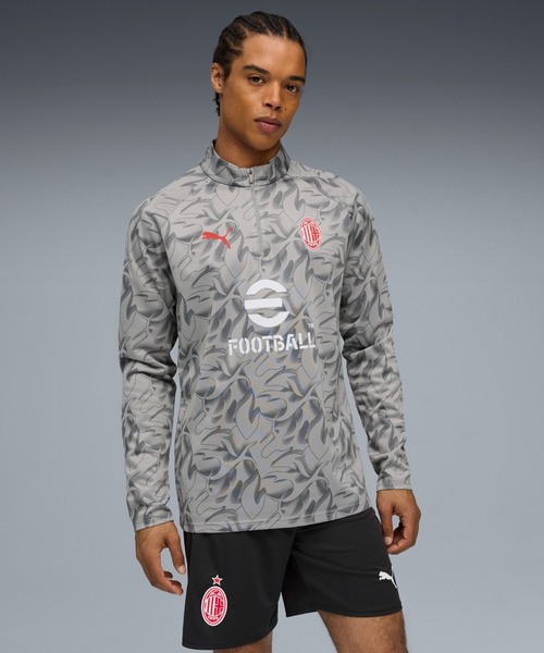 

Мужская футболка с четверть-молнией PUMA AC Milan Pre-Match, сезон 2025-26, белый