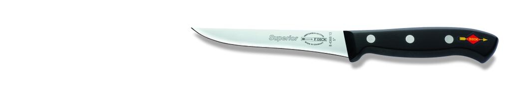 

Нож для обвалки F. DICK, Superior (лезвие 13 см, нержавеющая сталь, 56° HRC)