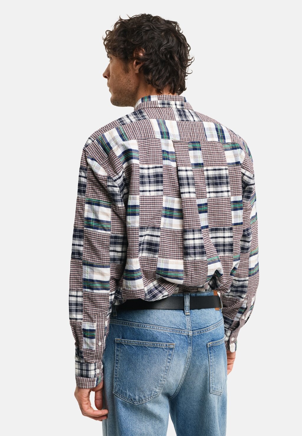 

Рубашка REMAKE RELAXED FIT PATCHWORK GANT, синий
