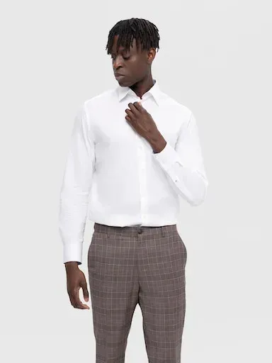 

Рубашка с длинными рукавами SELECTED HOMME "SLHSLIMSOHO-DETAIL SHIRT LS NOOS", белый