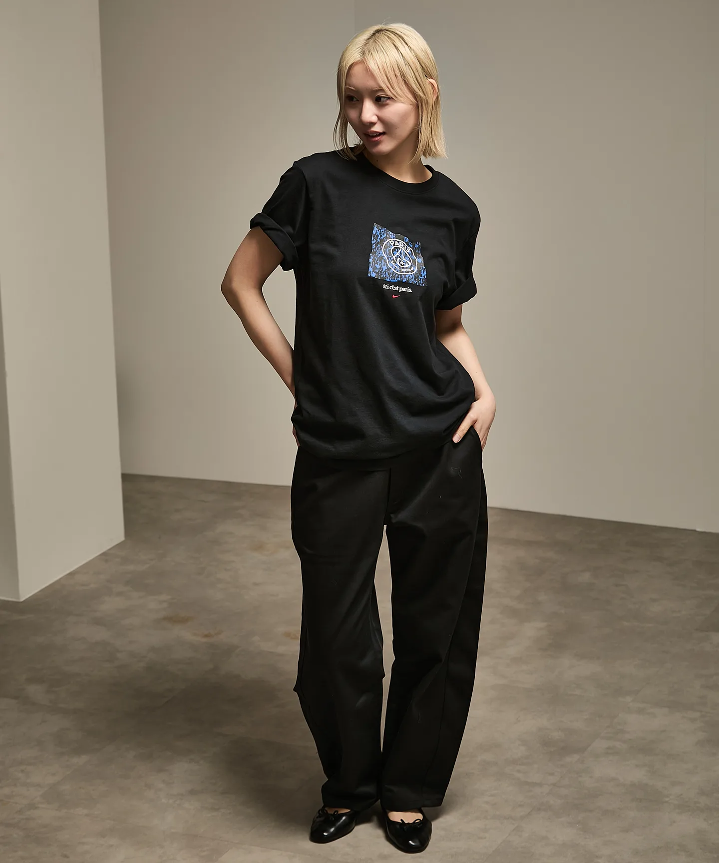 Футболка PSG M NK BANNER TEE NIKE черная — фото 2