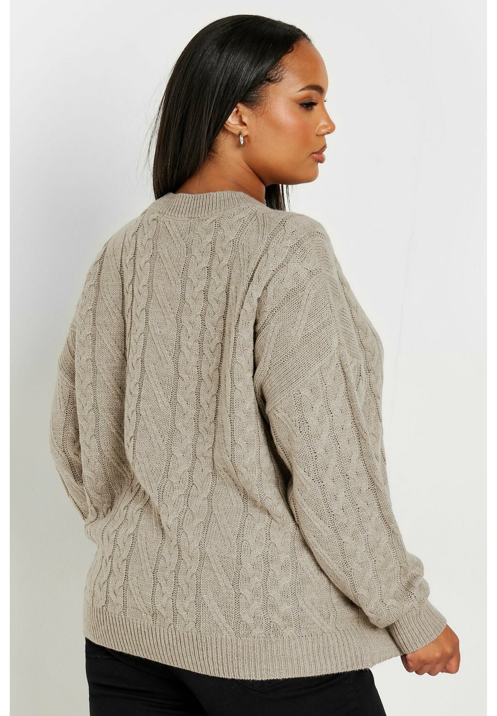 

Джемпер CABLE Yours Clothing, коричневый