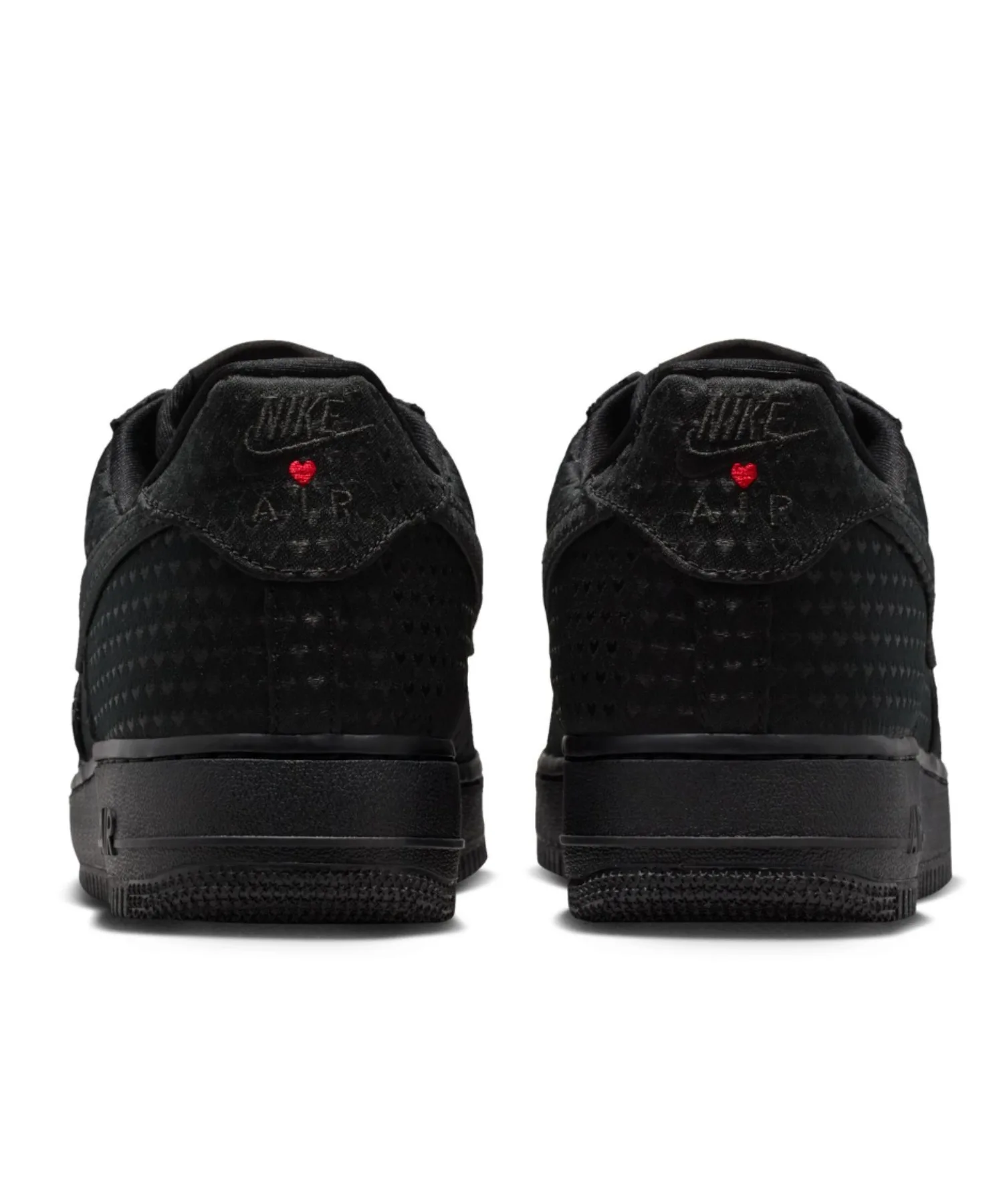 Унисекс кроссовки Nike Air Force 1 Retro с сердечками чёрные — фото 4