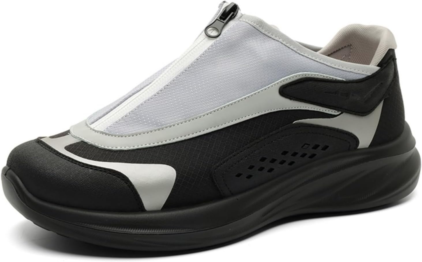 

Мужские кроссовки на платформе с сетчатым верхом и молнией Netehadi, белый/черный