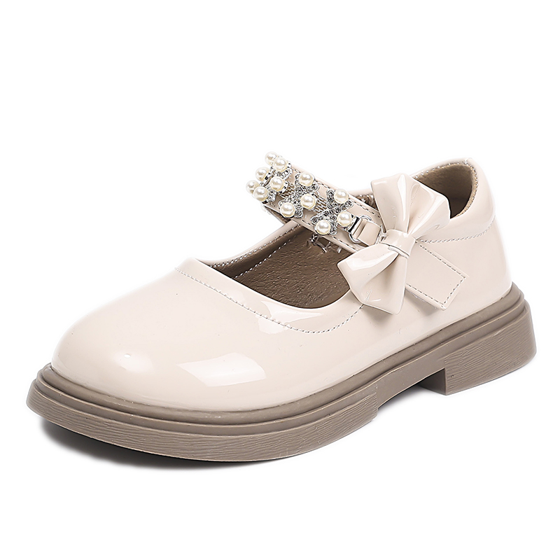 

Низкие кожаные туфли для детей FIRS Kids, экрю