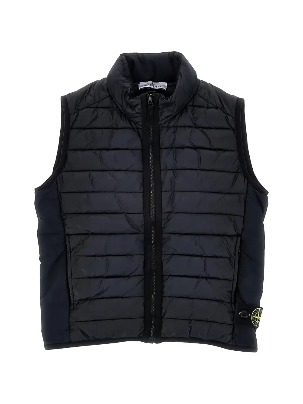 Стеганый жилет на молнии Stone Island Junior, синий