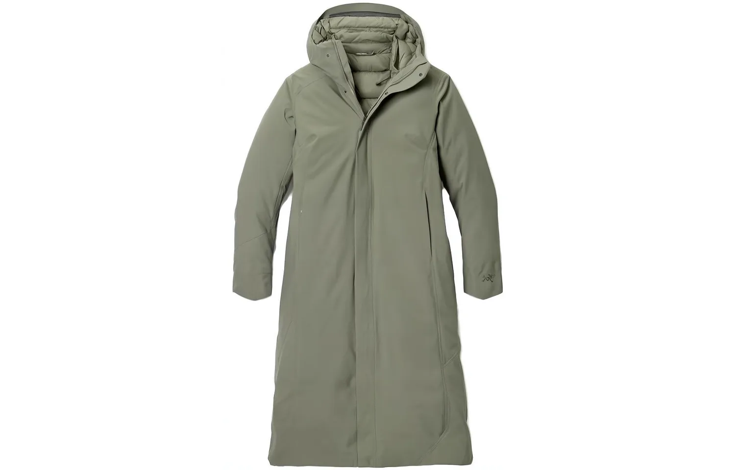Куртка женская с капюшоном, умеренно прямого кроя Arcteryx, зеленый/зеленый