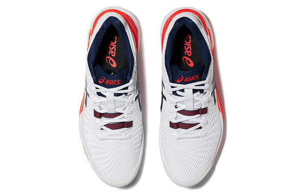 Кроссовки гель разрешение 9 глина Asics, белый — фото 4