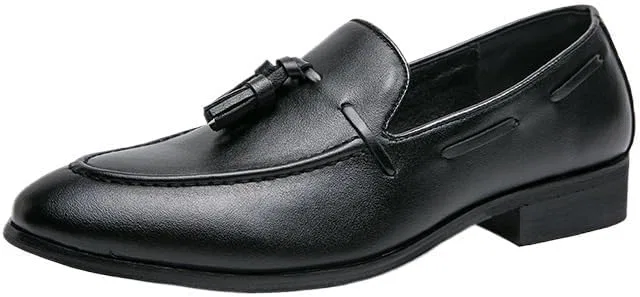 Мужские лоферы Leather Loafers Boat Dress Fashion, Black UOPYNE