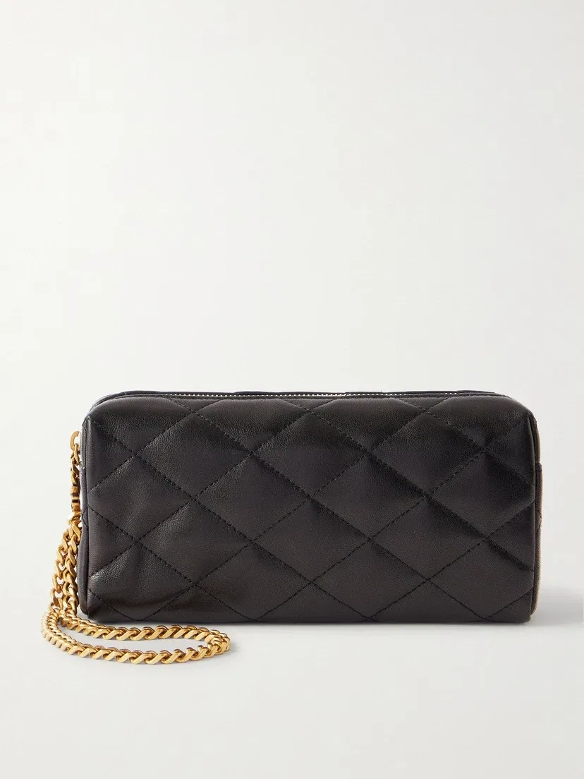 Сумка-клатч Cassandre Bijou из стеганой рельефной кожи SAINT LAURENT, черный