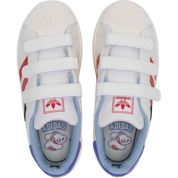 Детские кроссовки для скейтбординга Superstar 2 Anti-Kick Cushioning Low Top Adidas Originals, белый — фото 4