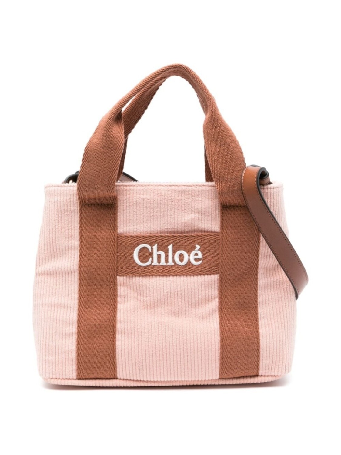 

Chloé Kids сумка на плечо с вышитым логотипом, розовый