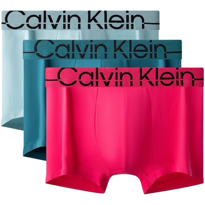 Мужские трусы 3 штуки Calvin Klein, mok-neon pink/spring green/light sky blue