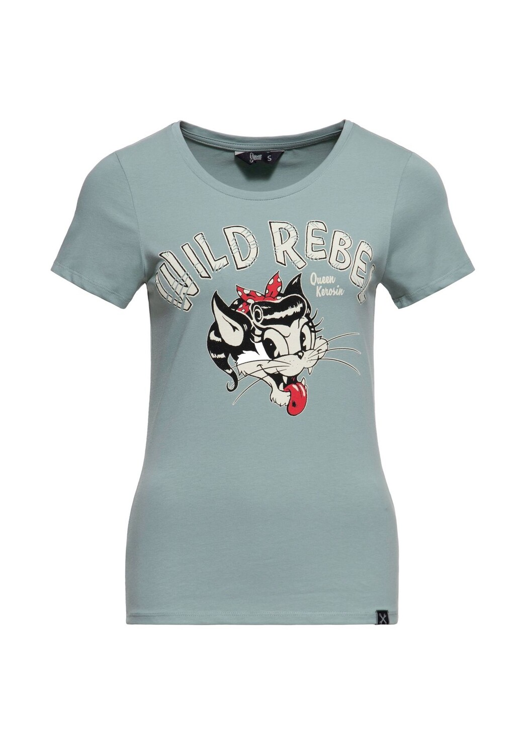 

Рубашка с мультяшным принтом Wild Rebel Queen Kerosin, зеленый