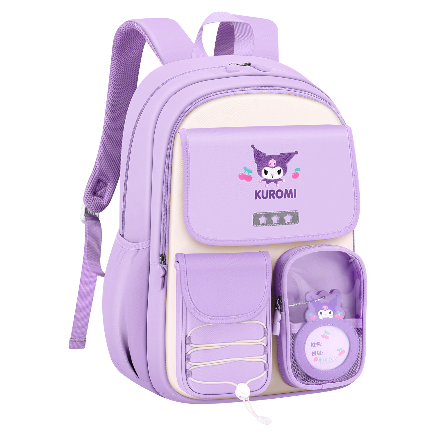 

Sanrio Куломи Полиэстер Рюкзак Женский Фиолетовый, Kuromi[Multi-Pocket Purple]