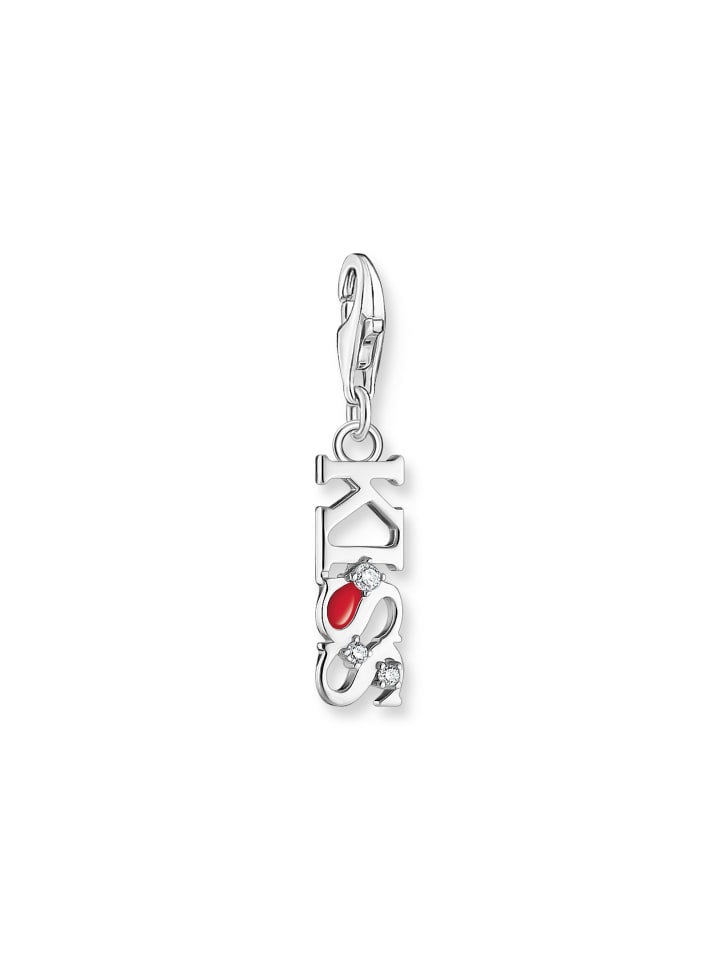 

Thomas Sabo Кулон-подвеска «Поцелуй» с белыми камнями в серебряном, белом и красном цветах