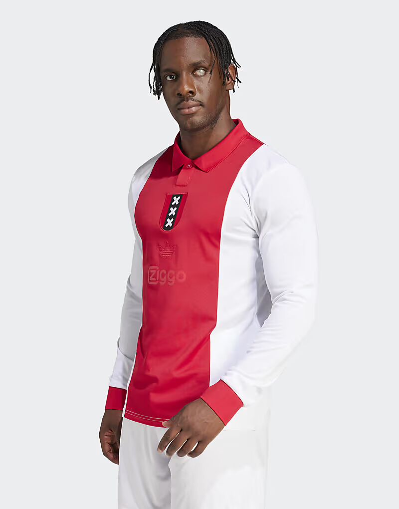 

Adidas Originals Ajax Amsterdam юбилейная майка белого цвета