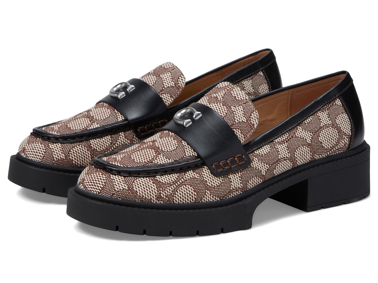 Лоферы COACH Leah Textile Jacquard Loafer — фото 4