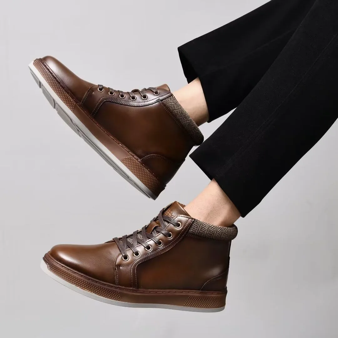 

Кроссовки Arkbird, повседневные, кожаные ботинки Чака на шнуровке для мужчин, хаки