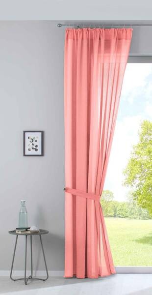 

Штора Gardinenbox »Nizza« Baumwolle-Voile, 135x254x1 см цвет coral
