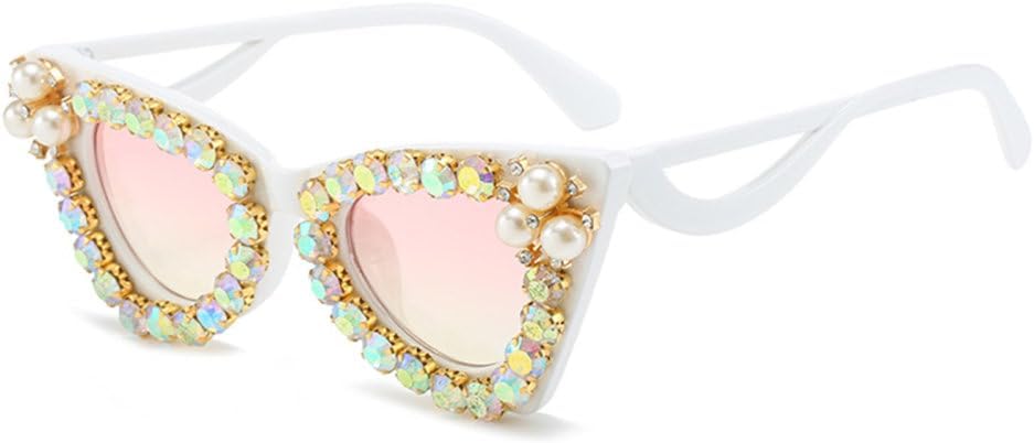 

Винтажные розовые солнцезащитные очки MUTYNE «кошачий глаз» с бриллиантами для женщин, роскошные солнцезащитные очки с бриллиантами, ретро-стиль, хип-хоп, крутые очки для женщин, White