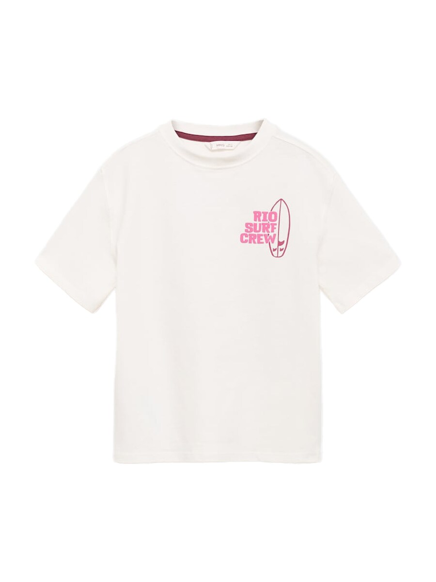 

Рубашка MANGO KIDS RIOCREW, белый