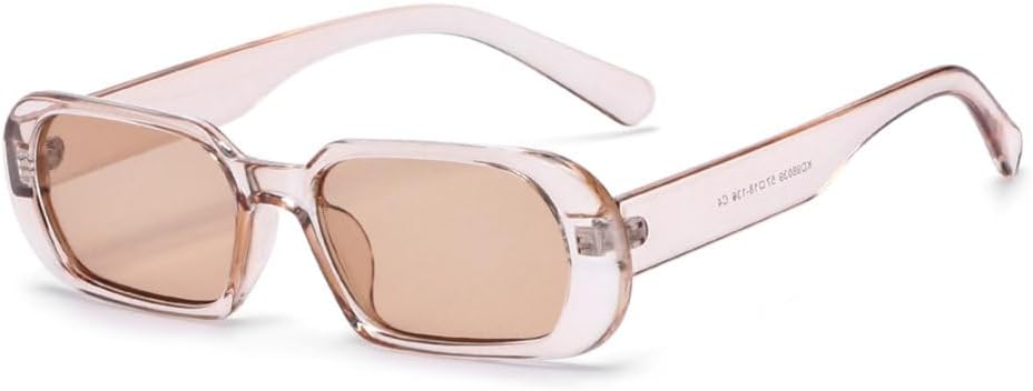 

Ретро овальные солнцезащитные очки для женщин, ретро прямоугольные солнцезащитные очки для женщин, солнцезащитные очки с защитой от УФ-излучения UV 400 MTZJH, Light Brown